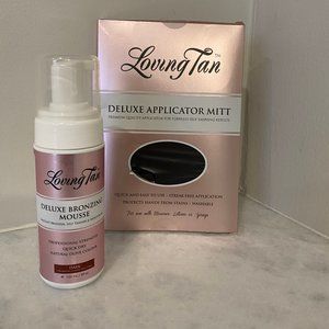 Loving Tan Deluxe Bronzing Mousse DARK + Deluxe Applicator Mitt New in Box